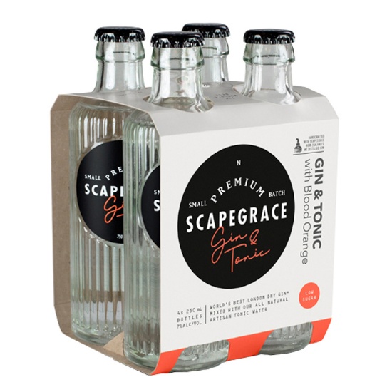 Picture of Scapegrace Gin & Tonic Blood Orange 7% Bottles 4x250ml