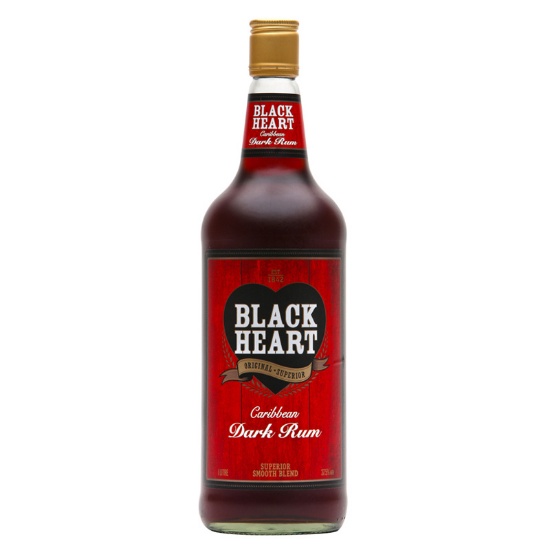 Picture of Black Heart Dark Rum 1 Litre