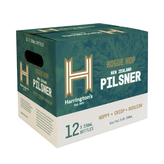 Picture of Harrington's Rogue Hop NZ Pilsner Bottles 12x330ml