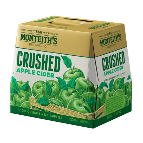 Picture of Monteith's Crushed Apple Cider Bottles 12x330ml