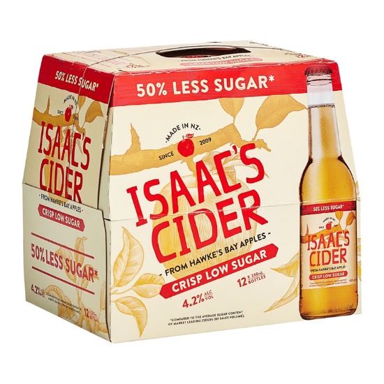 Picture of Isaac's Crisp Low Sugar Cider Bottles 12x330ml