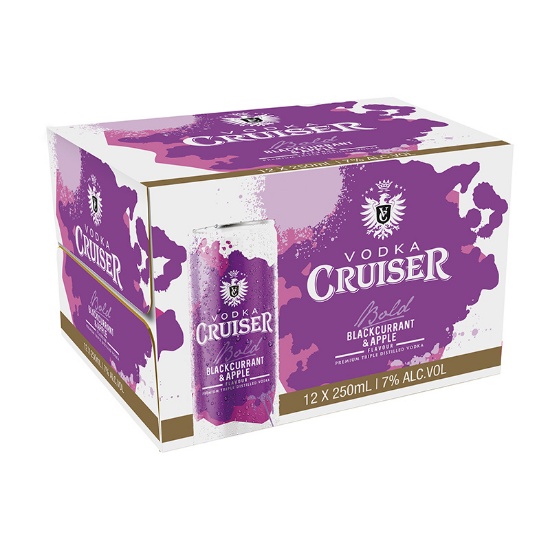 Picture of Cruiser Bold Blackcurrant & Apple 7% Cans 12x250ml