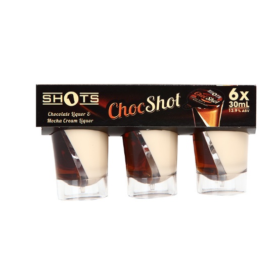 Picture of Shots Choc Shot Chocolate & Mocha Cream Liqueur 6x30ml