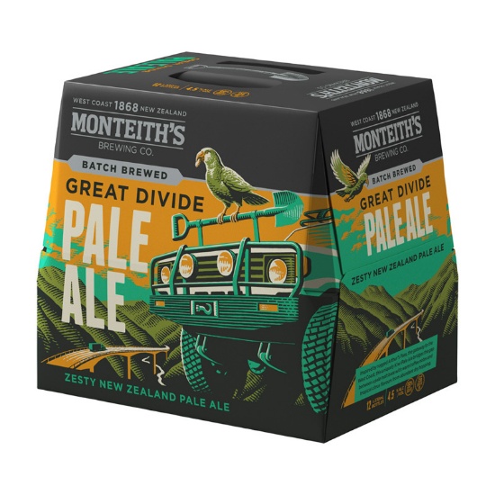Picture of Monteith's Batch Brewed Great Divide Pale Ale Bottles 12x330ml