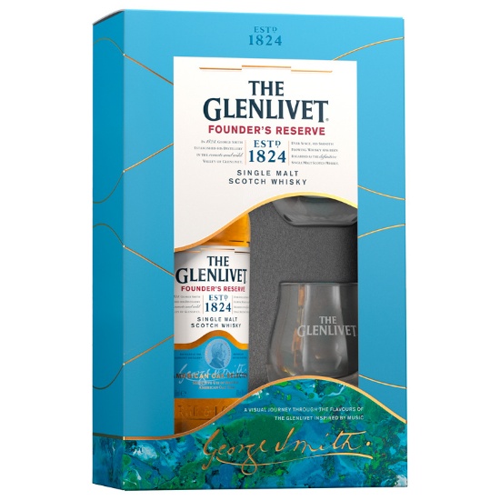 Picture of The Glenlivet Founder's Reserve & 2 Glasses Gift Pack 700ml
