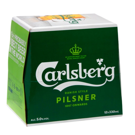 Picture of Carlsberg Pilsner Bottles 12x330ml