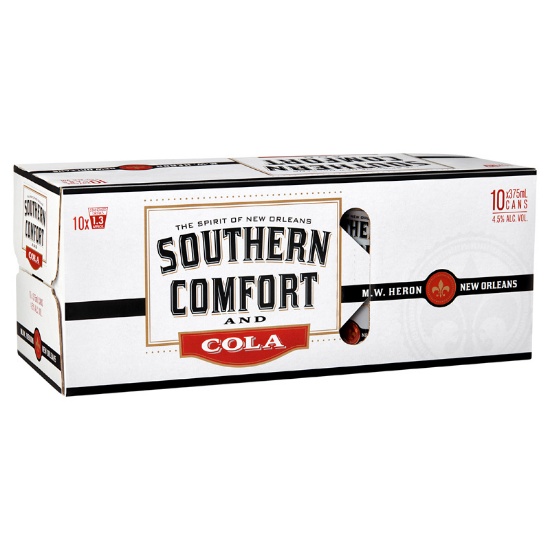 Picture of Southern Comfort & Cola 4.5% Cans 10x375ml