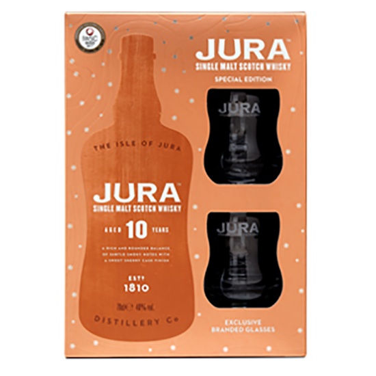 Picture of Jura 10YO Origin Single Malt & 2 Glasses Gift Pack 700ml