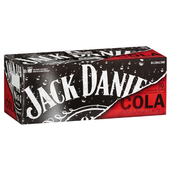 Picture of Jack Daniel's & Cola 4.8% Cans 10x330ml