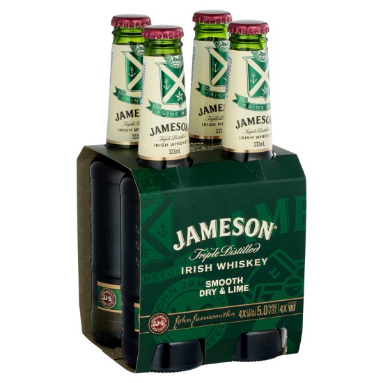 Picture of Jameson Smooth Dry & Lime 5% Bottles 4x333ml