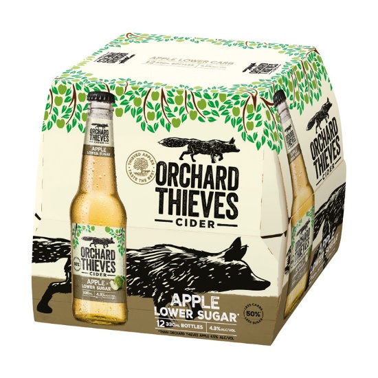 Picture of Orchard Thieves Apple Lower Sugar Bottles 12x330ml