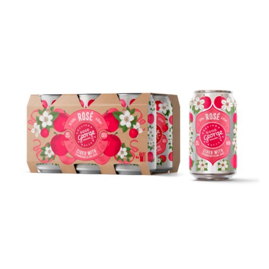 Picture of Good George Rose Cider Cans 6x330ml
