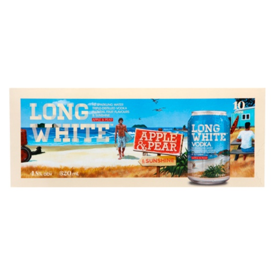Picture of Long White Vodka Apple & Pear 4.8% Cans 10x320ml