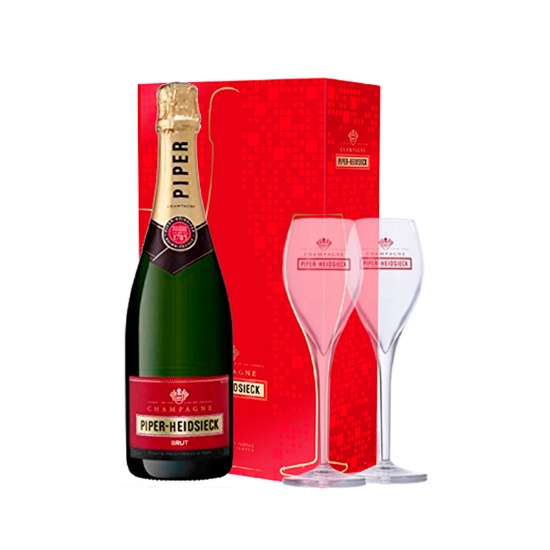Picture of Piper-Heidsieck Champagne Cuvée Brut & 2 Glasses Gift Pack 750ml