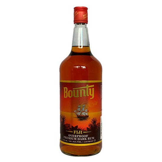 Picture of Bounty Fiji Overproof Premium Dark Rum 58% 1.125 Litre