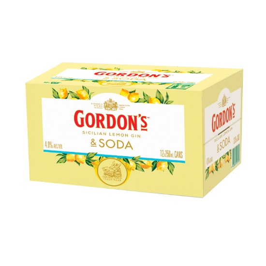 Picture of Gordon's Sicilian Lemon Gin & Soda 4% Cans 12x250ml