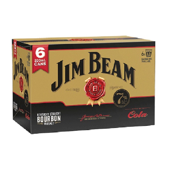 Picture of Jim Beam Gold & Cola 7% Cans 6x330ml