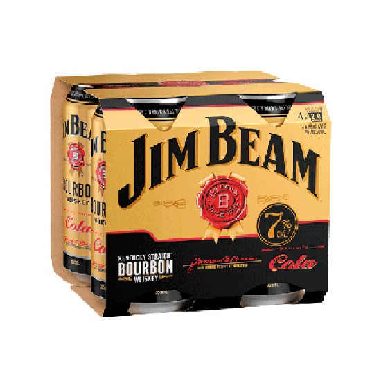 Picture of Jim Beam Gold & Cola 7% Cans 4x355ml