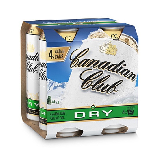 Picture of Canadian Club & Dry 4.8% Cans 4x440ml