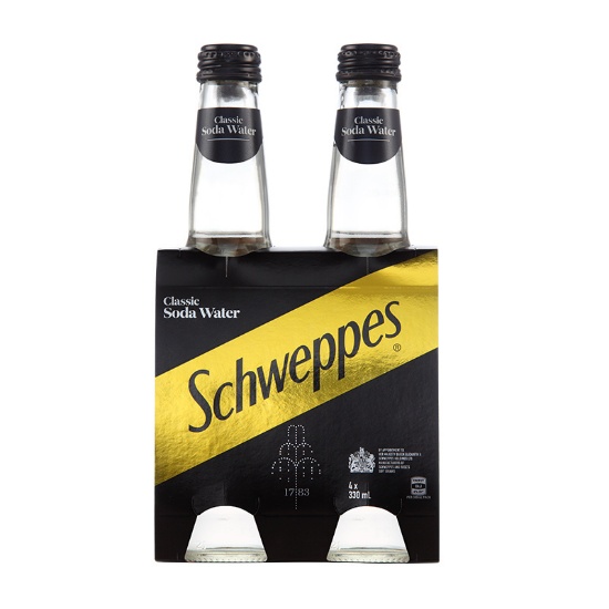 Picture of Schweppes Classic Soda Water Bottles 4x330ml
