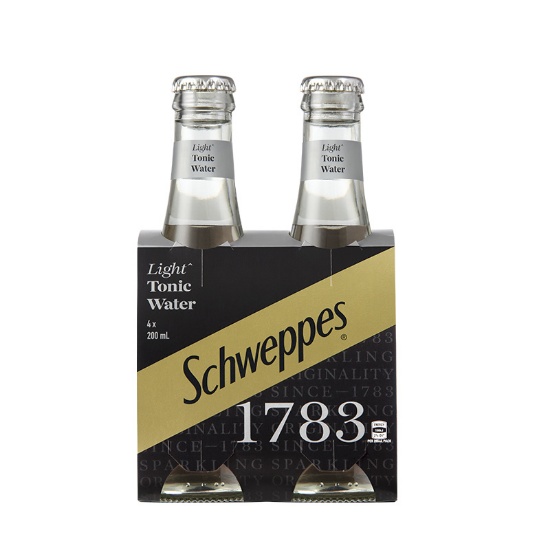 Picture of Schweppes 1783 Light Tonic Water Bottles 4x200ml