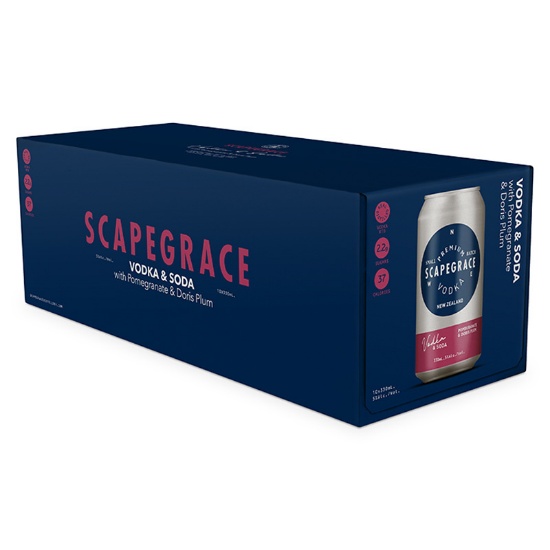 Picture of Scapegrace Vodka & Soda Pomegranate & Plum 5% Cans 10x330ml