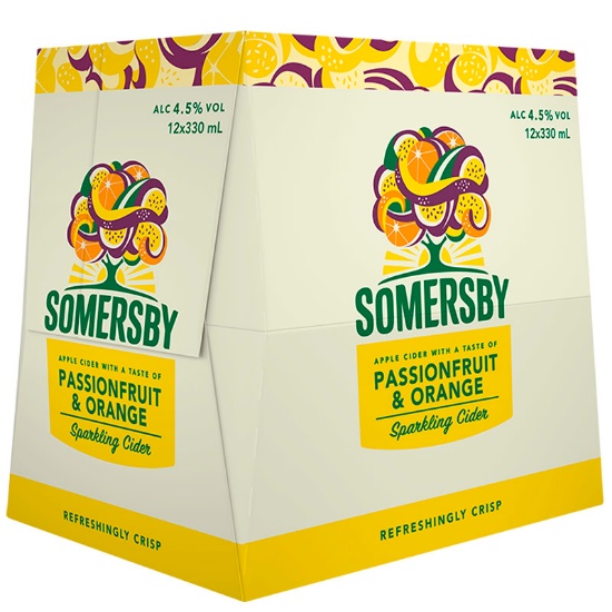 Picture of Somersby Passionfruit & Orange Bottles 12x330ml