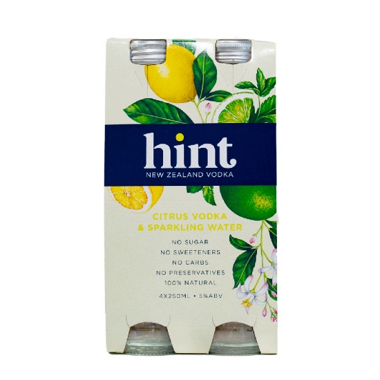 Picture of Hint Citrus & Sparkling Water 5% Bottles 4x250ml