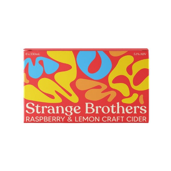Picture of Strange Brothers Raspberry & Lemon Craft Cider Cans 6x330ml