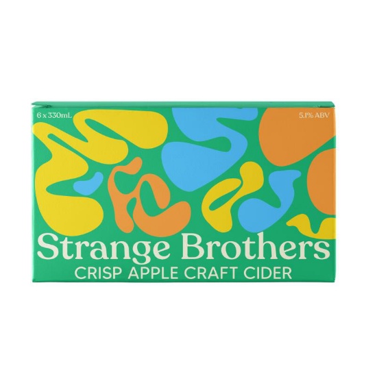 Picture of Strange Brothers Crisp Apple Craft Cider Cans 6x330ml