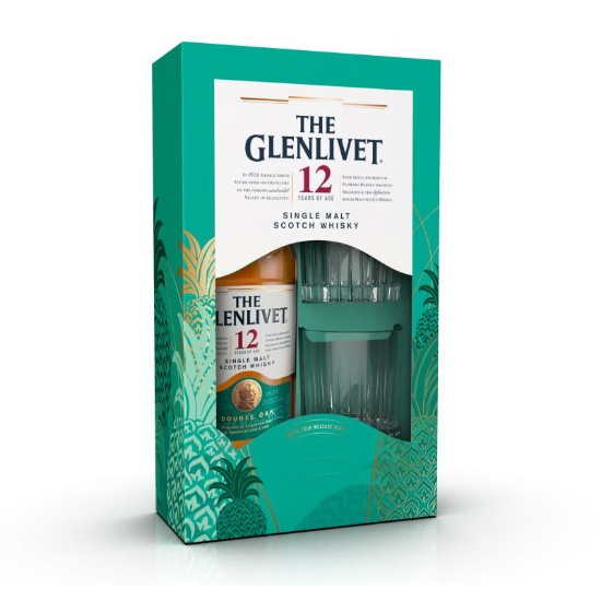Picture of The Glenlivet 12YO Single Malt & 2 Glass Gift Pack 700ml