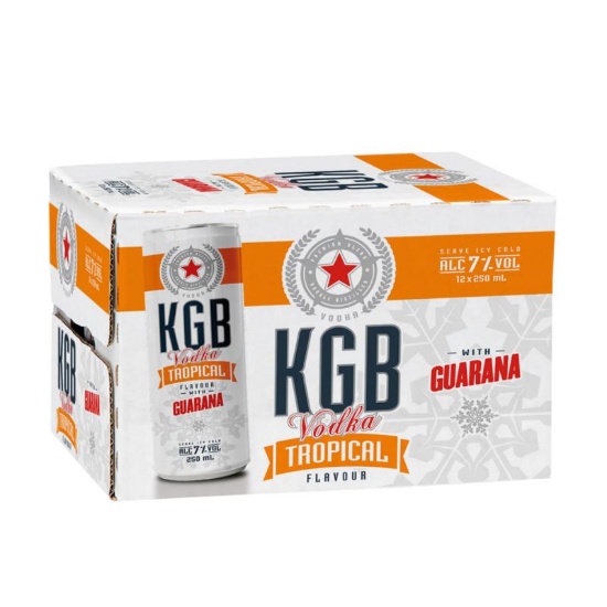 Picture of KGB Tropical with Guarana 7% Cans 12x250ml