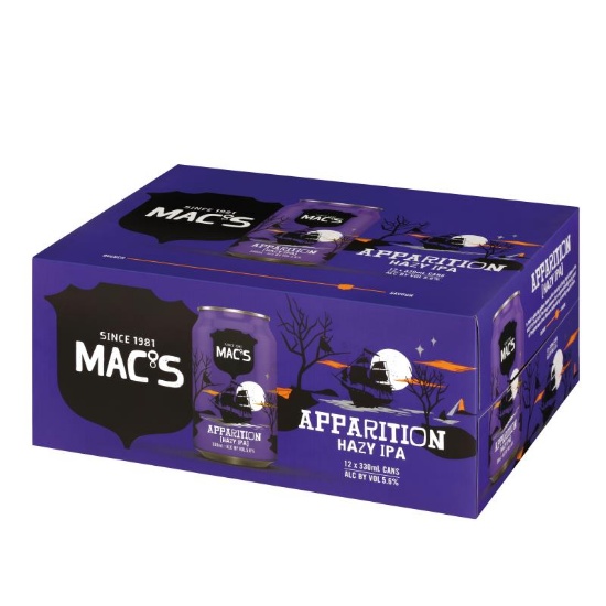 Picture of Mac's Apparition Hazy IPA Cans 12x330ml