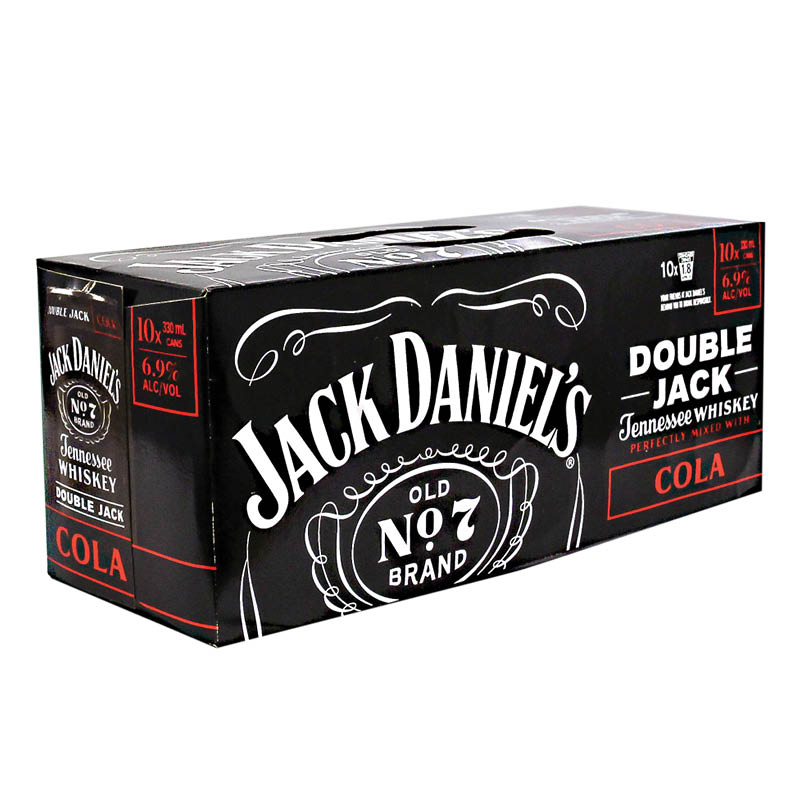 Super Liquor  Jack Daniel's Double Jack Cola 6.9% Cans 10x330ml