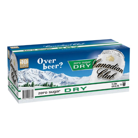 Picture of Canadian Club Zero Sugar Dry 4.8% Cans 10x330ml