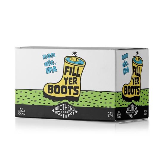 Picture of Brothers Beer Fill Yer Boots Non Alc. IPA Cans 6x330ml