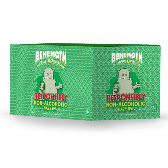 Picture of Behemoth Responsibly Non-Alcoholic Hazy IPA Cans 6x330ml