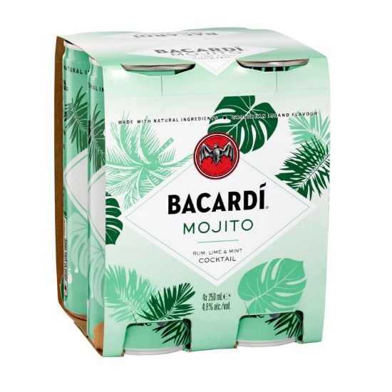 Picture of Bacardí Mojito Cocktail 4.8% Cans 4x250ml
