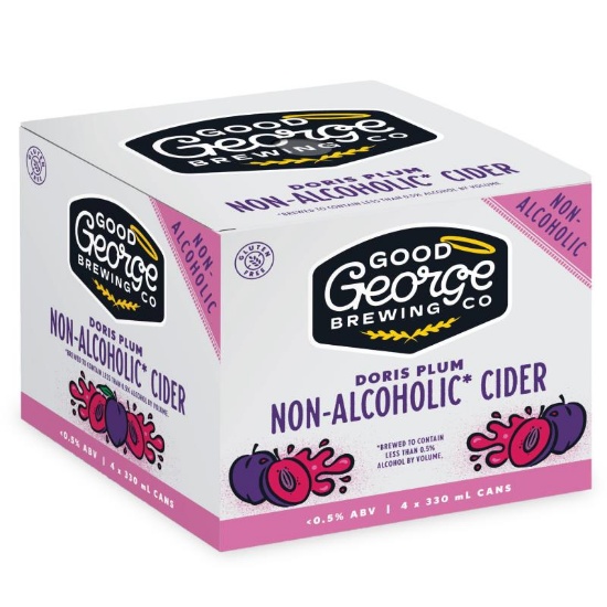 Picture of Good George Doris Plum Non-Alcoholic Cider Cans 4x330ml