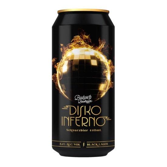 Picture of Badass Beverages Disko Inferno Schwarzbier Black Lager Can 440ml