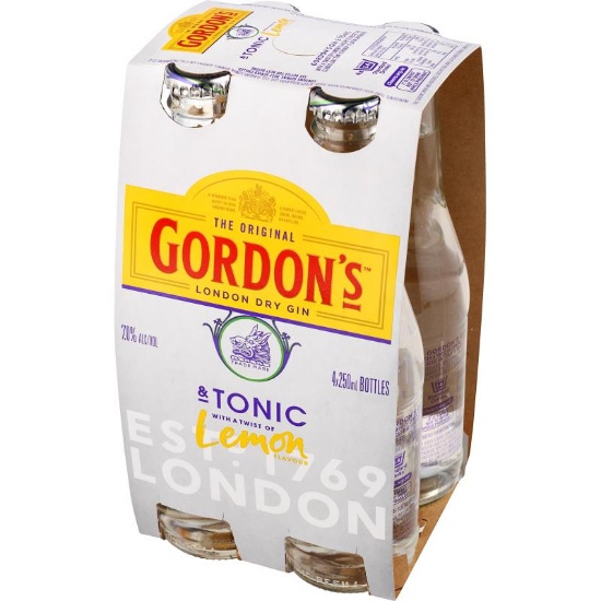 Picture of Gordon's Gin & Tonic 7% Bottles 4x250ml
