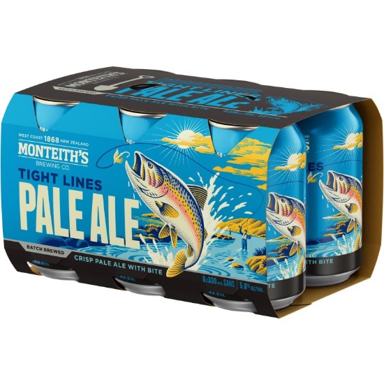 Picture of Monteith's Batch Brewed Tight Lines Pale Ale Cans 6x330ml