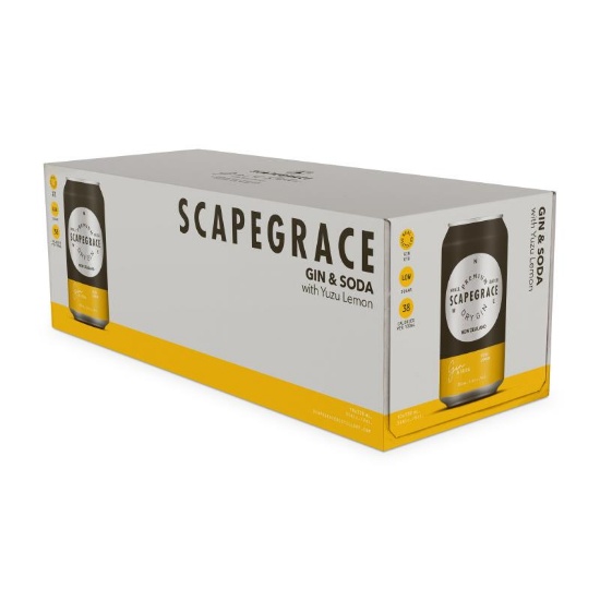 Picture of Scapegrace Gin & Soda Yuzu Lemon 5% Cans 10x330ml