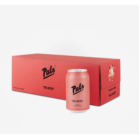Picture of Pals Vodka, Red Peach, Yuzu 5% Cans 10x330ml