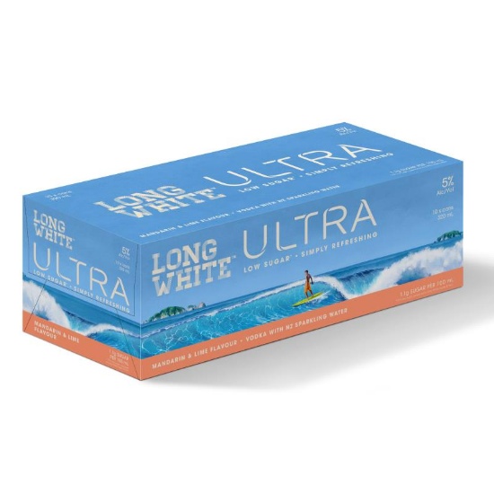 Picture of Long White Ultra Vodka Mandarin & Lime 5% Cans 10x320ml