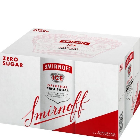 Picture of Smirnoff Ice Original Zero Sugar 5% Cans 12x250ml