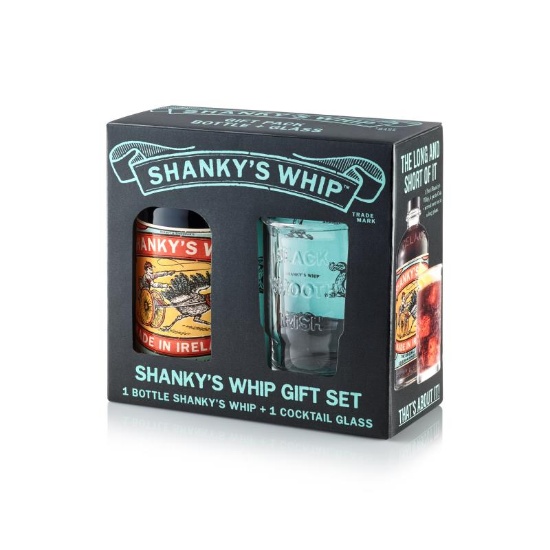 Picture of Shanky's Whip The Original Black Liqueur & Cocktail Glass Gift Pack 700ml