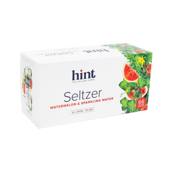 Picture of Hint Watermelon & Sparkling Water 5% Cans 10x250ml