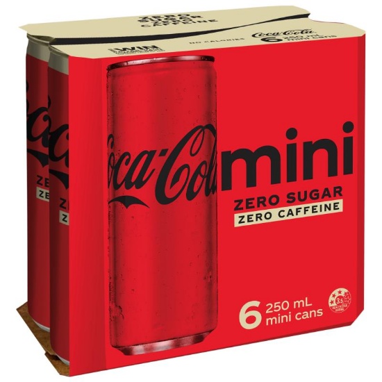Picture of Coca-Cola Zero Sugar Zero Caffeine Cans 6x250ml