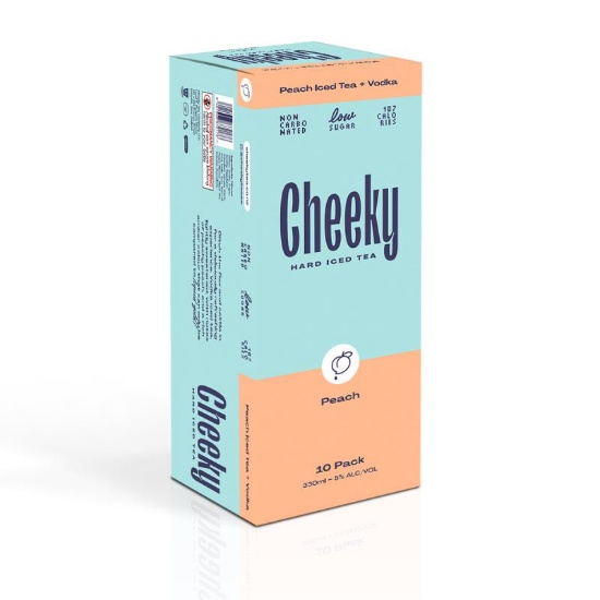 Picture of Cheeky Hard Iced Tea Peach 5% Cans 10x330ml